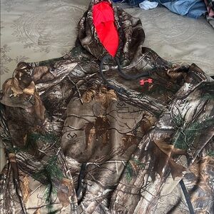 Under Armour Camouflage Hoodie with Red Accents